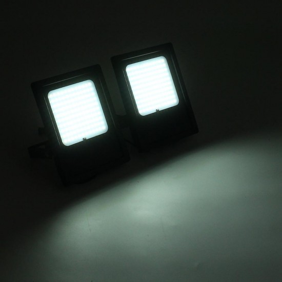 2 Pcs 15W Waterproof 120 LED Flood Light Remote Control Light Sensor Solar Light