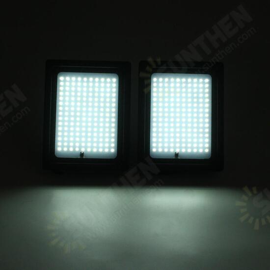 2 Pcs 20W Waterproof 150 LED Flood Light Remote Control Light Sensor Solar Light