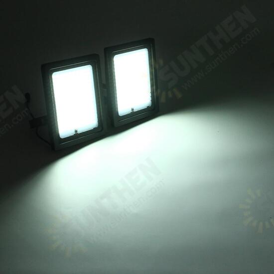 2 Pcs 20W Waterproof 150 LED Flood Light Remote Control Light Sensor Solar Light