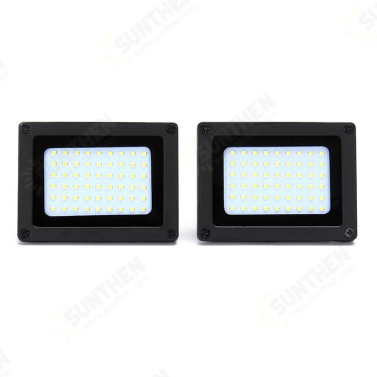 2 Pcs 5W 54 LED Flood Light Waterproof Light Sensor Solar Light