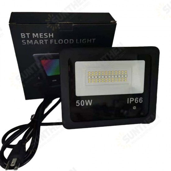 20W/30W/50W RGB Smart Floodlight Supports Bluetooth/Remote Control Outdoor Wall Light