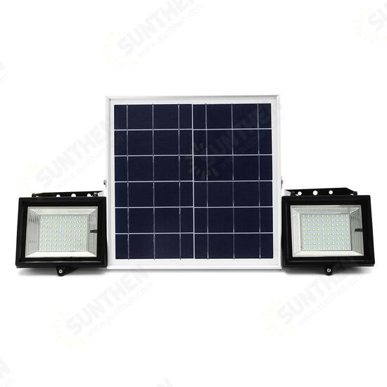 2Pcs Remote Control 80 LED Flood Light Dimmable Timer Waterproof Solar Light Street Light