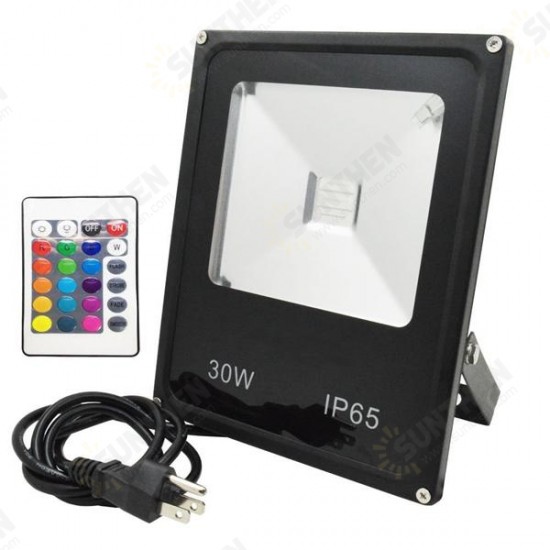 30W 50W Remote Control Waterproof Flood Light Colorful Outdoor Path Lawn Security Lamp AC85-265V