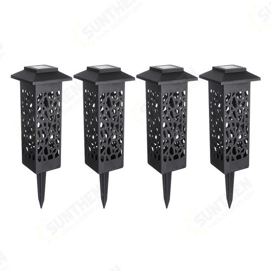 4pcs Solar Path Street Light LED Garden Pathway Lights Solar Powered Auto On/Off Landscape Lighting Security Light for Garden Yard