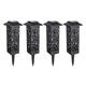 4pcs Solar Path Street Light LED Garden Pathway Lights Solar Powered Auto On/Off Landscape Lighting Security Light for Garden Yard