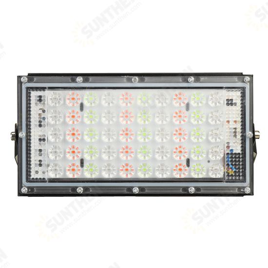 50W RGB LED Floodlight 50LED AC220~240V IP65 Waterproof Outdoor Spotlight Support Remote Control