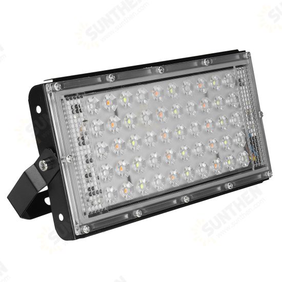 50W RGB LED Floodlight 50LED AC220~240V IP65 Waterproof Outdoor Spotlight Support Remote Control