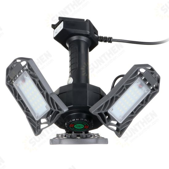 60W 80W LED Garage Shop Work Flood Light Home Ceiling Fixture Deformable Lamp AC85-265V