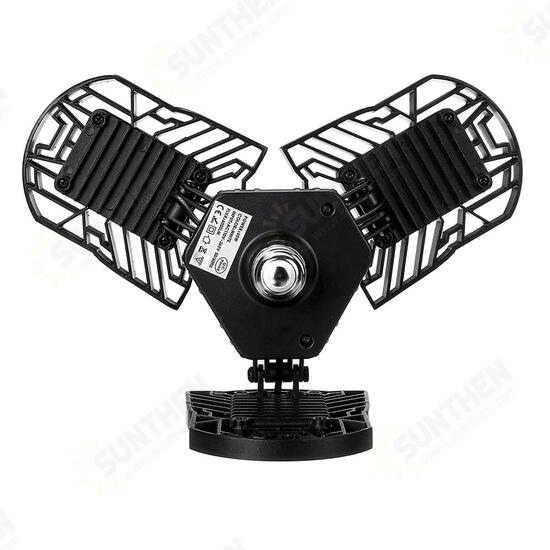 60W E27 Deformable LED High Bay Light Industrial Warehouse Factory Flood Lamp 7000LM