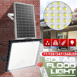 77/128/247/368LED Solar Flood Light SMD2835 Outdoor Garden Street Wall Lamp + Remote Control 77/128/247/368LED Solar Flood Light SMD2835 Outdoor Garden Street Wall Lamp + Remote Control