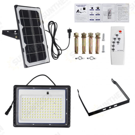 77/128/247/368LED Solar Flood Light SMD2835 Outdoor Garden Street Wall Lamp + Remote Control