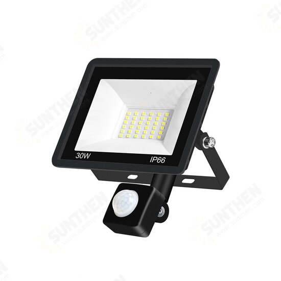 AC180-240V 10/20/30/50/100W PIR Motion Sensor LED Flood Light 6000K IP66 Waterproof for Outdooor Garden Yard