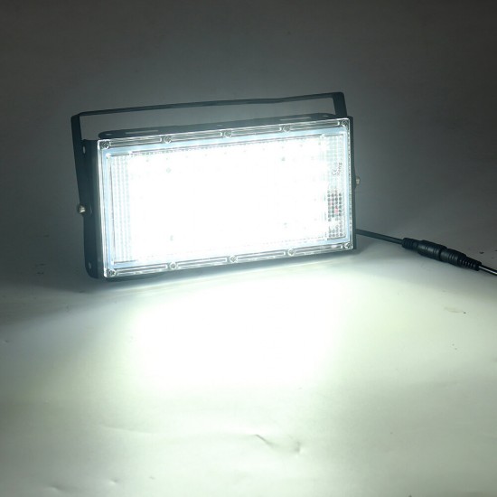 AC85-265V 50W Outdoor LED Flood Light Waterpoof IP65 US Plug White/Black Shell Warm/White Light