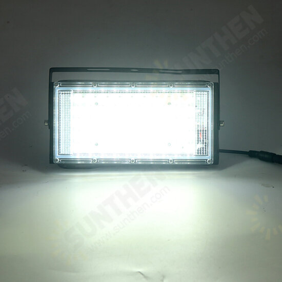 AC85-265V 50W Outdoor LED Flood Light Waterpoof IP65 US Plug White/Black Shell Warm/White Light