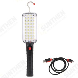 Portable 34 LED Flashlight Magnetic Torch USB Rechargeable Work Light Hanging Hook Tent Lamp Lantern For Camping Emergency Portable 34 LED Flashlight Magnetic Torch USB Rechargeable Work Light Hanging Hook Tent Lamp Lantern For Camping Emergency