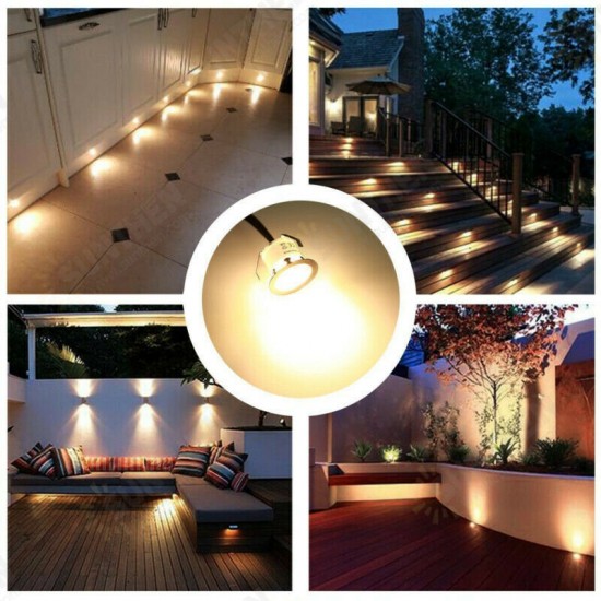 10x 32MMLED Deck Stair Light Waterproof Yard Garden Pathway Patio Landscape Lamp with EU Plug