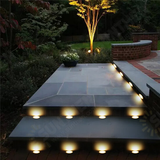 10x 32MMLED Deck Stair Light Waterproof Yard Garden Pathway Patio Landscape Lamp with EU Plug