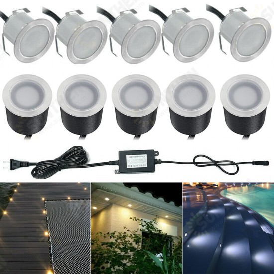 10x 32MMLED Deck Stair Light Waterproof Yard Garden Pathway Patio Landscape Lamp with EU Plug