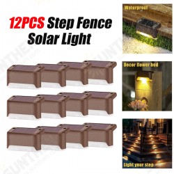 12PCS Solar Powered LED Stairs Step Fence Lights Deck Bed Outdoor Path 12PCS Solar Powered LED Stairs Step Fence Lights Deck Bed Outdoor Path