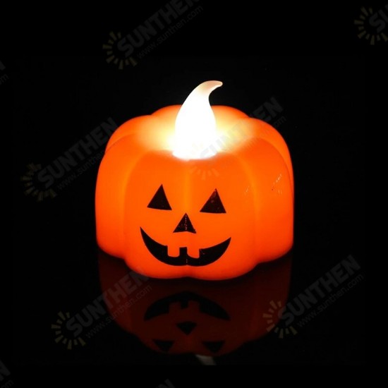 1Pcs LED Halloween Pumpkin Candle Lights Lantern Lamp Ornaments Props Halloween Party Decorations for Home