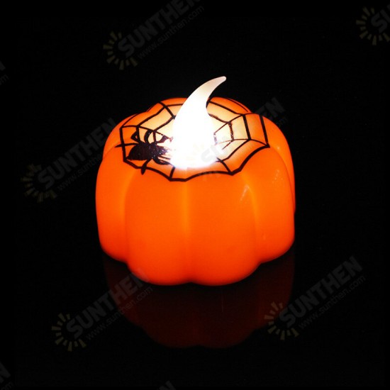 1Pcs LED Halloween Pumpkin Candle Lights Lantern Lamp Ornaments Props Halloween Party Decorations for Home