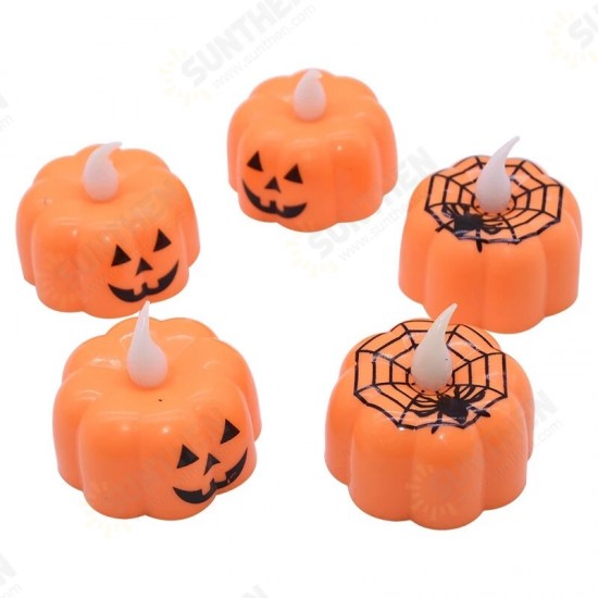 1Pcs LED Halloween Pumpkin Candle Lights Lantern Lamp Ornaments Props Halloween Party Decorations for Home