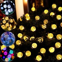 21ft Solar Powered String Lights 30 Crystal Balls Outdoor Home LED Fairy Lights Decorations 21ft Solar Powered String Lights 30 Crystal Balls Outdoor Home LED Fairy Lights Decorations