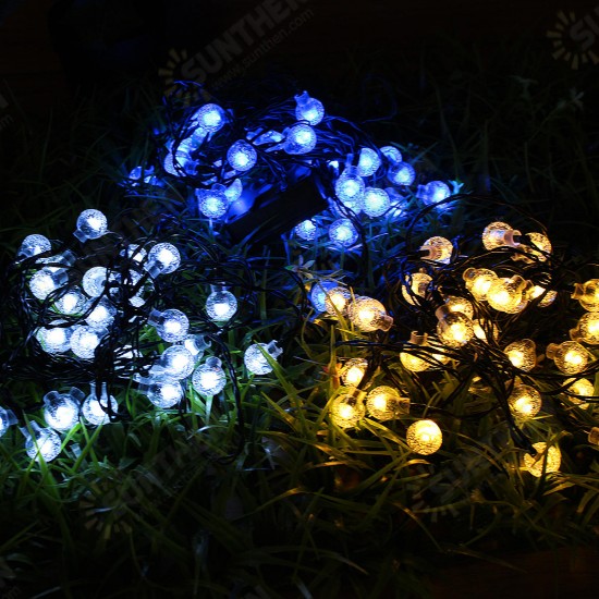 21ft Solar Powered String Lights 30 Crystal Balls Outdoor Home LED Fairy Lights Decorations