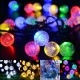 21ft Solar Powered String Lights 30 Crystal Balls Outdoor Home LED Fairy Lights Decorations