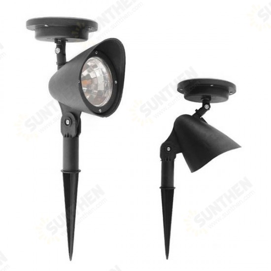 2pcs Garden Solar Power 4 White LED Spotlights Outdoor Lawn Courtyard Lamps