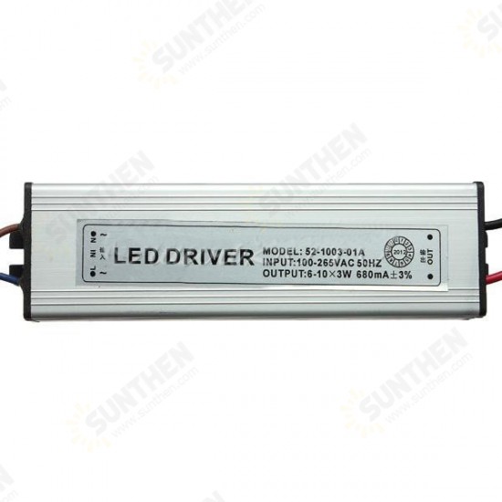 30W 50-60HZ High Power LED Driver Waterproof IP65 AC85V-265V