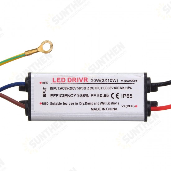 9W Waterproof High Power LED Driver Supply SMD Chip for Light AC85-265V