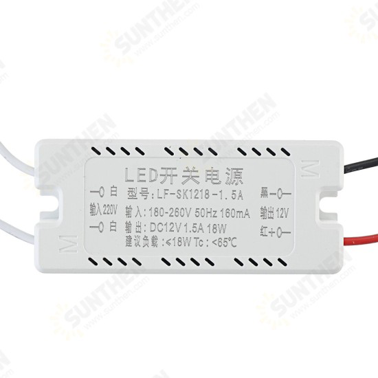 AC185-260V To DC12V 12W 18W 24W 36W 48W Power Supply Lighting Transformer LED Driver For LED Lights