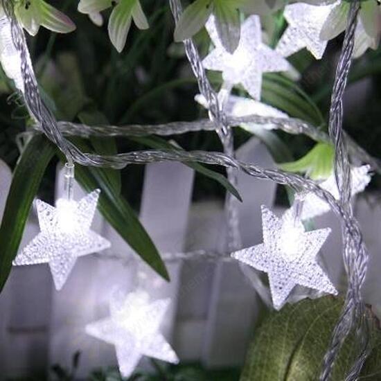DSL-6 Gardening 5M 40LED String Light Star Shape Holiday Garden Party Wedding Decoration DSL-6 Gardening 5M 40LED String Light Star Shape Holiday Garden Party Wedding Decoration