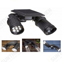Solar Powered Motion Light Dual Head Adjustable High Output Spotlight Waterproof Wall Light for Garden Solar Powered Motion Light Dual Head Adjustable High Output Spotlight Waterproof Wall Light for Garden