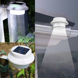 Garden 3 LED Solar Power Fence Gutter Light Super Bright Outdoor Yard Aisle Panel Lamp Garden 3 LED Solar Power Fence Gutter Light Super Bright Outdoor Yard Aisle Panel Lamp