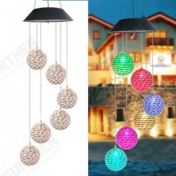 LED Light Solar Light Wind Chime Color Changing Garden Rattan Ball LED Light Solar Light Wind Chime Color Changing Garden Rattan Ball