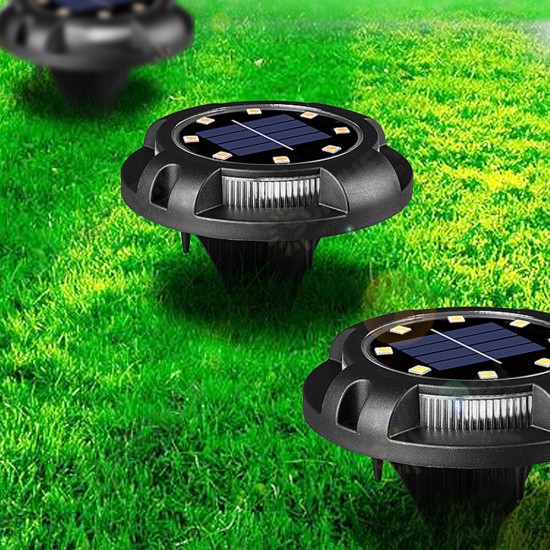 Outdoor Solar Powered Ground Light IP67 Waterproof Landscape Lighting for Pathway Garden Yard Walkway Pool