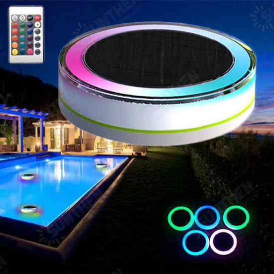 Remote Control Solar Power LED Colorful Swimming Pool Light Garden Waterproof Floating Lamp