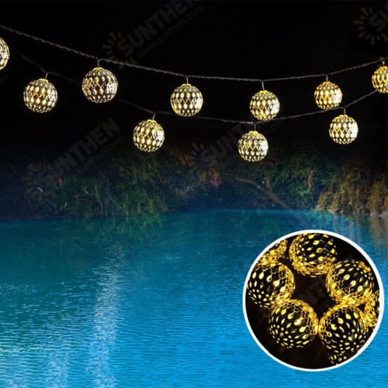 SSL-12 LED 4.8M 20LED Gardening Solar Panel Light Ball Holiday Garden Party Wedding Decoration