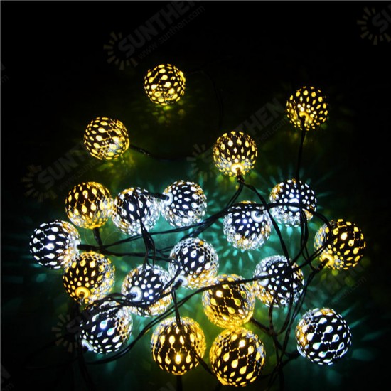 SSL-12 LED 4.8M 20LED Gardening Solar Panel Light Ball Holiday Garden Party Wedding Decoration