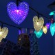 SSL-7 Gardening 4.8M 20LED Solar Panel Light Heart Holiday Christmas Wedding Decoration