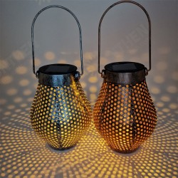Solar LED Hanging Light Retro Hollow Lantern Outdoor Garden Yard Decoration Lamp Solar LED Hanging Light Retro Hollow Lantern Outdoor Garden Yard Decoration Lamp