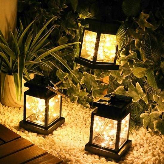 Solar Lantern Hanging Fairy String Light LED Yard Outdoor Patio Garden Decor Lamp