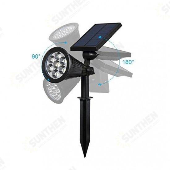 Solar Lights Outdoor 7 LED Solar Outdoor Color Changing Wall Light 180° Adjustable Garden Light