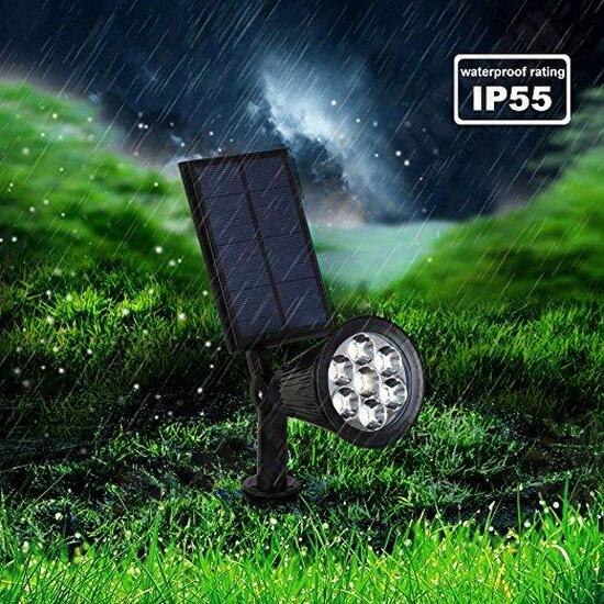 Solar Lights Outdoor 7 LED Solar Outdoor Color Changing Wall Light 180° Adjustable Garden Light