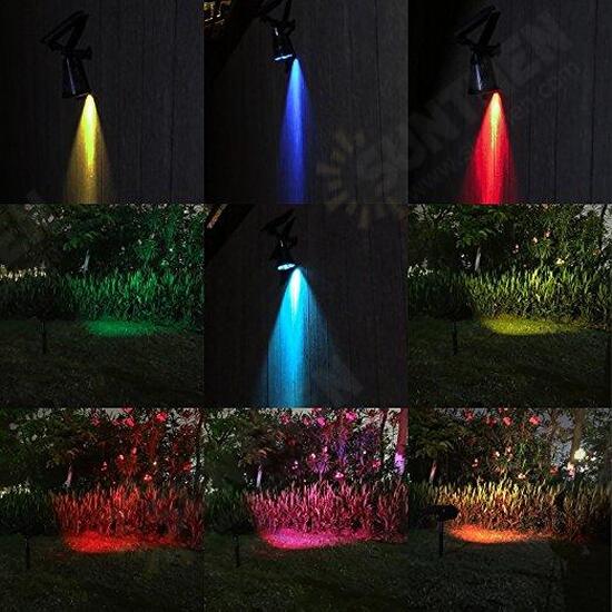 Solar Lights Outdoor 7 LED Solar Outdoor Color Changing Wall Light 180° Adjustable Garden Light