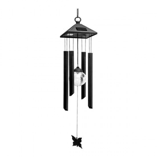 Solar Power Wind Chime Colorful LED Light Garden Courtyard Balcony Decoration Lamp