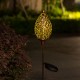 Solar Powered LED Light Lantern Hanging Outdoor Lamp Olive Shape Design Sensitive Light Sensor Control for Patio Courtyard Balcony Porch Yard