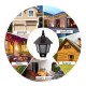 Solar Powered PIR Motion Sensor Wall Lamp Outdoor Patio Garden Lantern Lamp